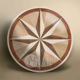 wood compass rose