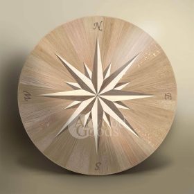 wood compass rose