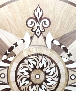 Alternative view of Wood floor medallion "Old Compass"